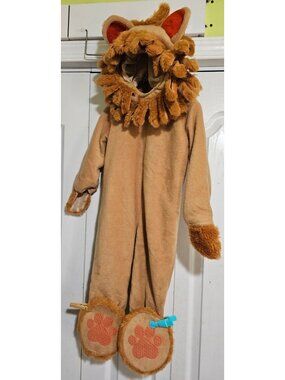 Baby Lion Costume 18 M-2T Cub Mane Paw Booties Ears Halloween Cute Fleece READ
